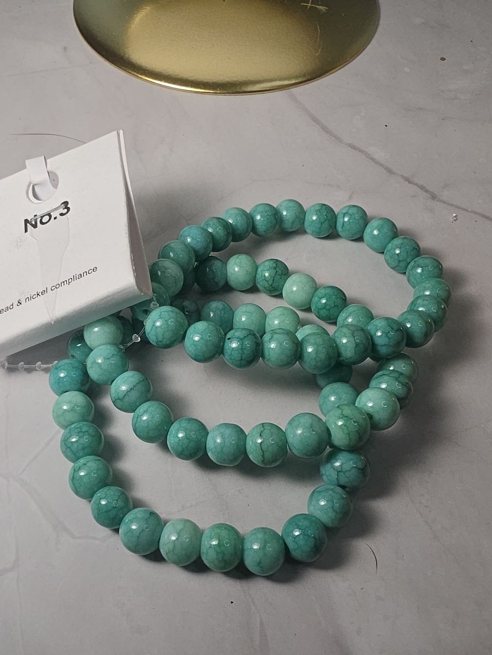 Turquoise Bead Stretch Bracelet Set